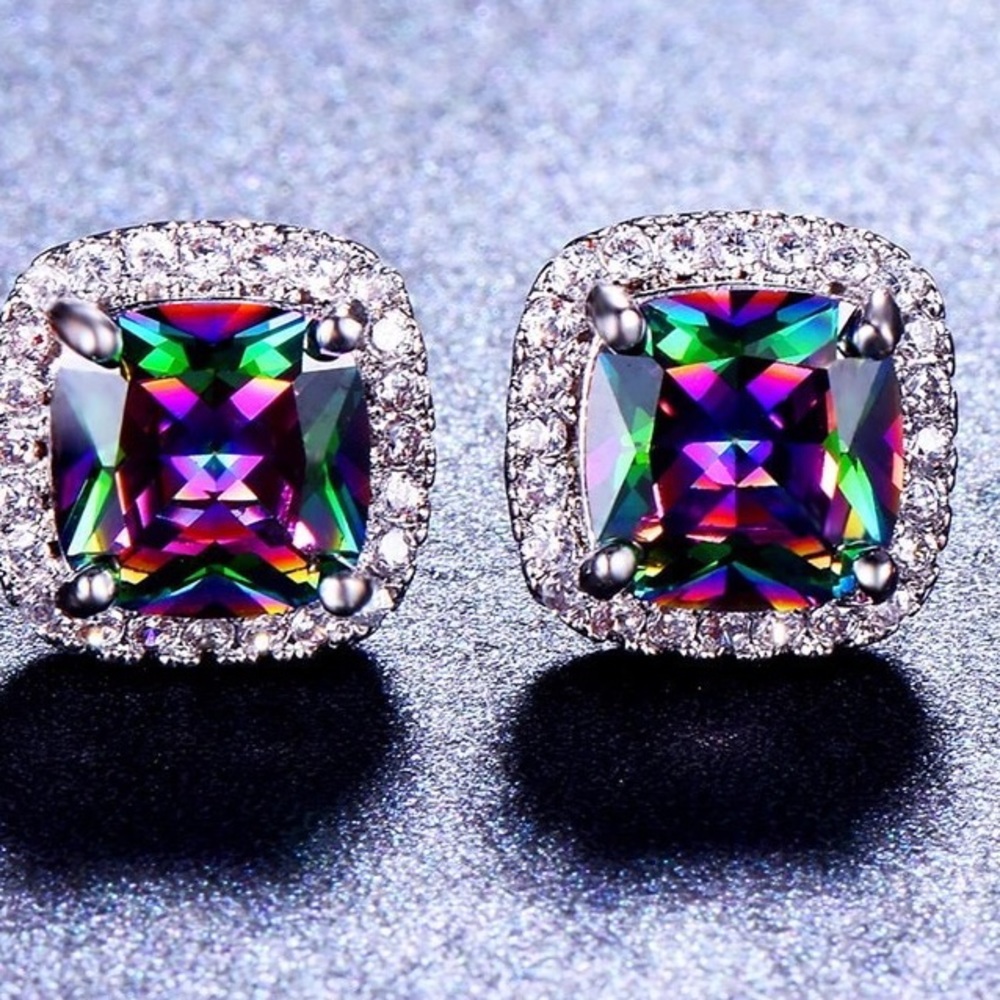 Rainbow Birthstone Earrings